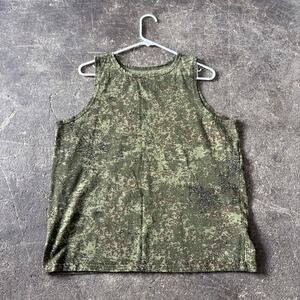 Russian Military Tank Top Shirt Mens M Green Digital Camouflage Camo Army